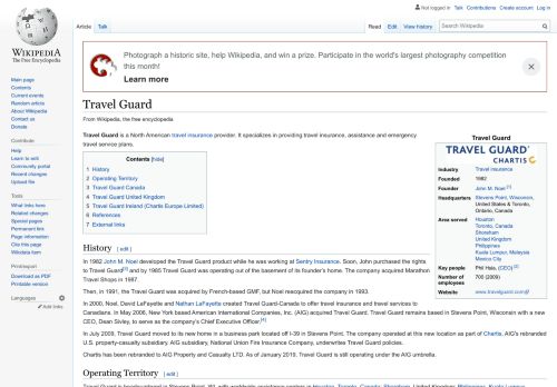 
                            10. Travel Guard - Wikipedia