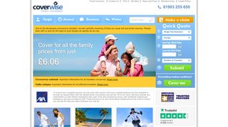 
                            6. Travel Insurance – Annual and holiday insurance from Coverwise
