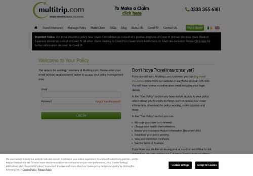 
                            11. Travel Insurance UK - Login To You Policy - Multitrip.com