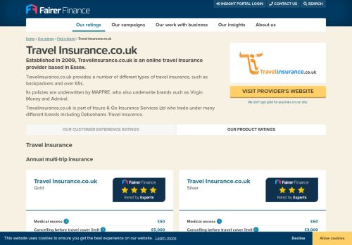 
                            3. Travel Insurance.co.uk reviews • Fairer Finance