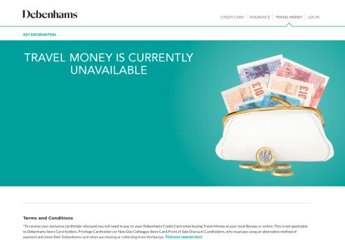 
                            13. Travel Money | Debenhams Personal Finance