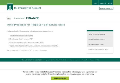 
                            9. Travel Processes for PeopleSoft Self-Service Users - University of ...