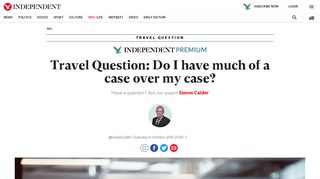
                            12. Travel Question: Do I have much of a case over my case? | The ...