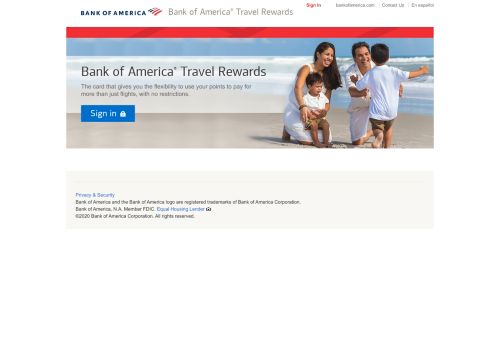 
                            2. Travel Rewards | Home - Bank of America