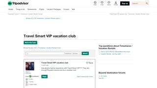 
                            4. Travel Smart VIP vacation club - Timeshares / Vacation Rentals ...