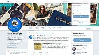 
                            8. Travel - State Dept (@TravelGov) | Twitter