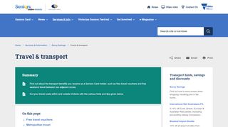 
                            9. Travel & transport - Seniors online