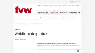 
                            11. Travel24: Wirklich unkaputtbar - fvw