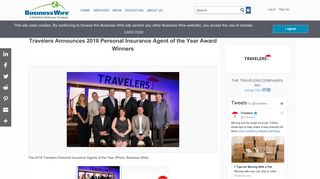 
                            11. Travelers Announces 2018 Personal Insurance Agent of the Year ...