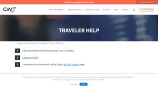 
                            10. Travelers: manage your travel here - CWT
