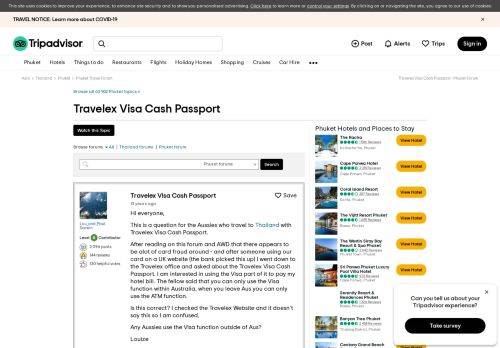 
                            12. Travelex Visa Cash Passport - Phuket Message Board - TripAdvisor