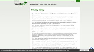 
                            9. TravelGirls.com-Privacy policy