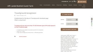 
                            4. Travelground recognision - Affi Lande Boetiek Guest Farm