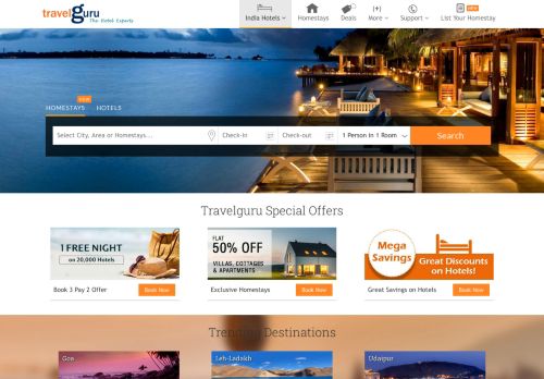 
                            5. Travelguru.com: 60,000+ Hotels In India across 1,100+ Cities with ...