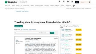 
                            12. Traveling alone to hong kong. Cheap hotel or airbnb? - Hong Kong ...