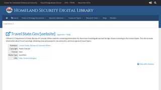 
                            11. Travel.State.Gov [website] - Homeland Security Digital Library