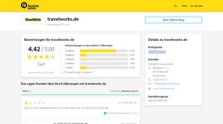 
                            7. travelworks.de Bewertungen & Erfahrungen | Trusted Shops