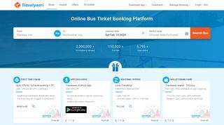 
                            10. Travelyaari.com: Online Bus Ticket Booking India - Save Upto ₹350
