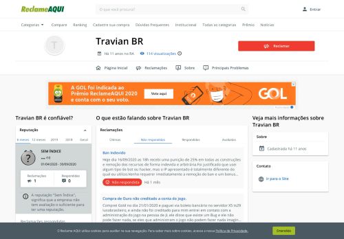 
                            4. Travian BR - Reclame Aqui