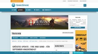 
                            8. Travian: Größtes Update - Fire and Sand - für September angekündigt