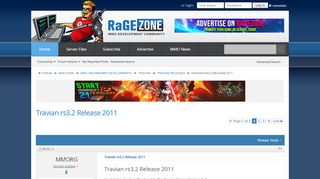 
                            6. Travian rs3.2 Release 2011 - RaGEZONE - MMO development community