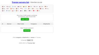 
                            5. Travian servers list - travian.co.za - Travian Bot