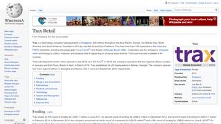 
                            6. Trax Retail - Wikipedia