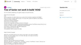 
                            13. Tree of Savior not work in build 14342 - Microsoft Community