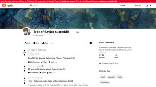 
                            13. Tree of Savior subreddit