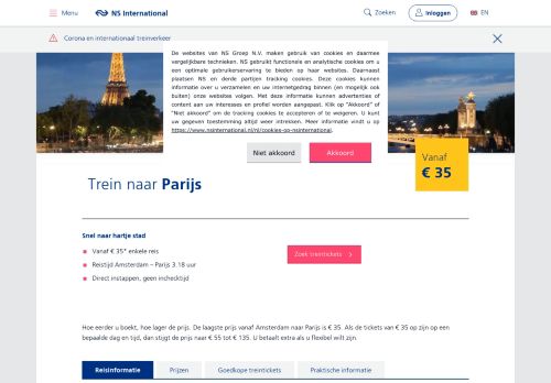 
                            9. Trein naar Parijs - NS International