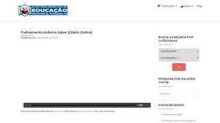 
                            12. Treinamento sistema Saber (Diário Online) – Secretaria Municipal ...