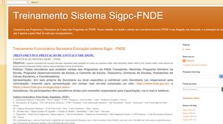 
                            8. Treinamento Sistema Sigpc-FNDE
