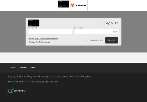 
                            5. Trek Credit Card - Sign In - Comenity