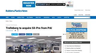 
                            11. Trelleborg to acquire Sil-Pro from PAI | Rubber and Plastics News