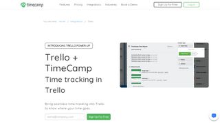 
                            10. Trello time tracker integrations with TimeCamp