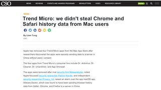 
                            11. Trend Micro: we didn't steal Chrome and Safari history data from ...