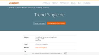 
                            6. Trend-Single.de Adresse - Aboalarm