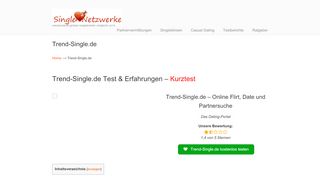 
                            11. Trend-Single.de - Test & Erfahrungen - Single Netzwerke