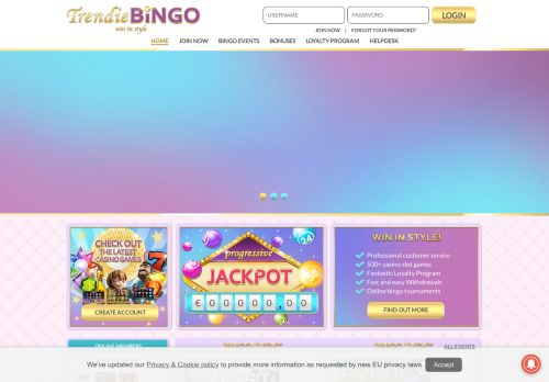 
                            4. Trendie Bingo | Play Online Bingo & Win in Style!