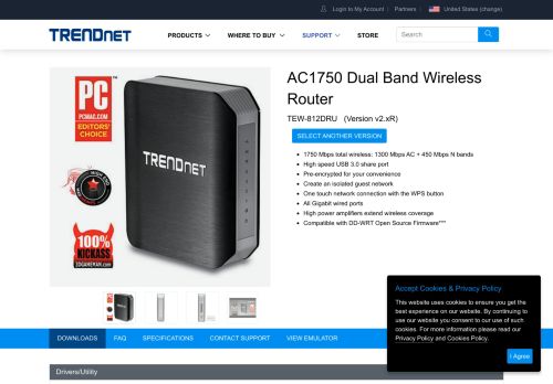 
                            4. TRENDnet | Support | TEW-812DRU | AC1750 Dual Band Wireless ...