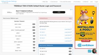 
                            2. TRENDnet TEW-673GRU Default Router Login and Password