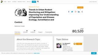 
                            9. Trends in Urban Rodent Monitoring and Mitigation: Improving Our ...