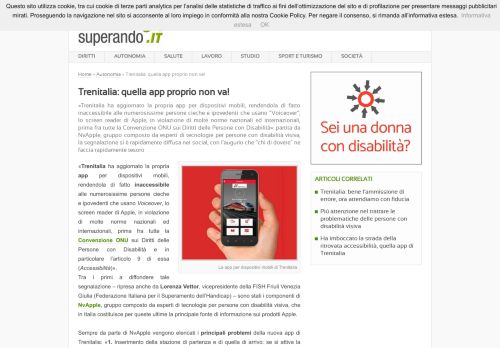 
                            8. Trenitalia: quella app proprio non va! - Superando.it