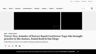 
                            12. Trevor Tice dead at 48: CorePower Yoga founder was in San Diego ...
