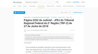 
                            8. TRF-2 27/06/2018 - Pg. 2322 - Judicial - jfrj | Tribunal Regional ...