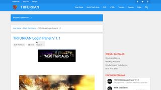 
                            12. TRFURKAN Login Panel V:1.1 - TRFURKAN