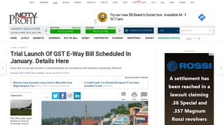 
                            11. Trial Launch Of GST E-Way Bill Scheduled In January. Details Here