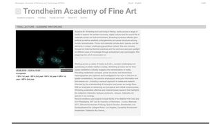 
                            7. Trial lecture - Susanne Winterling | Trondheim Academy of Fine Art