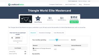 
                            4. Triangle World Elite Mastercard | creditcardGenius