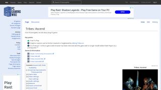 
                            6. Tribes: Ascend - PCGamingWiki PCGW - bugs, fixes, crashes, mods ...